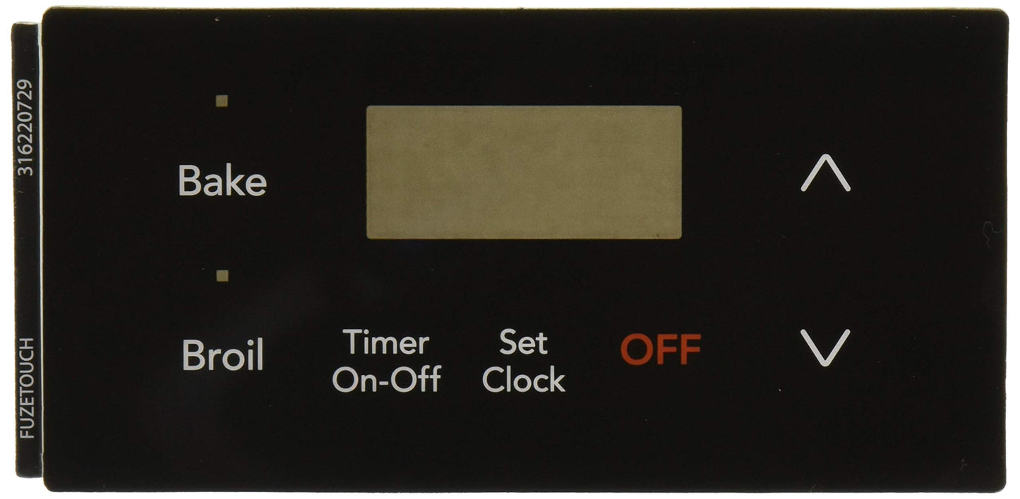 316220729 Range clock control board touchpad overlay Frigidaire