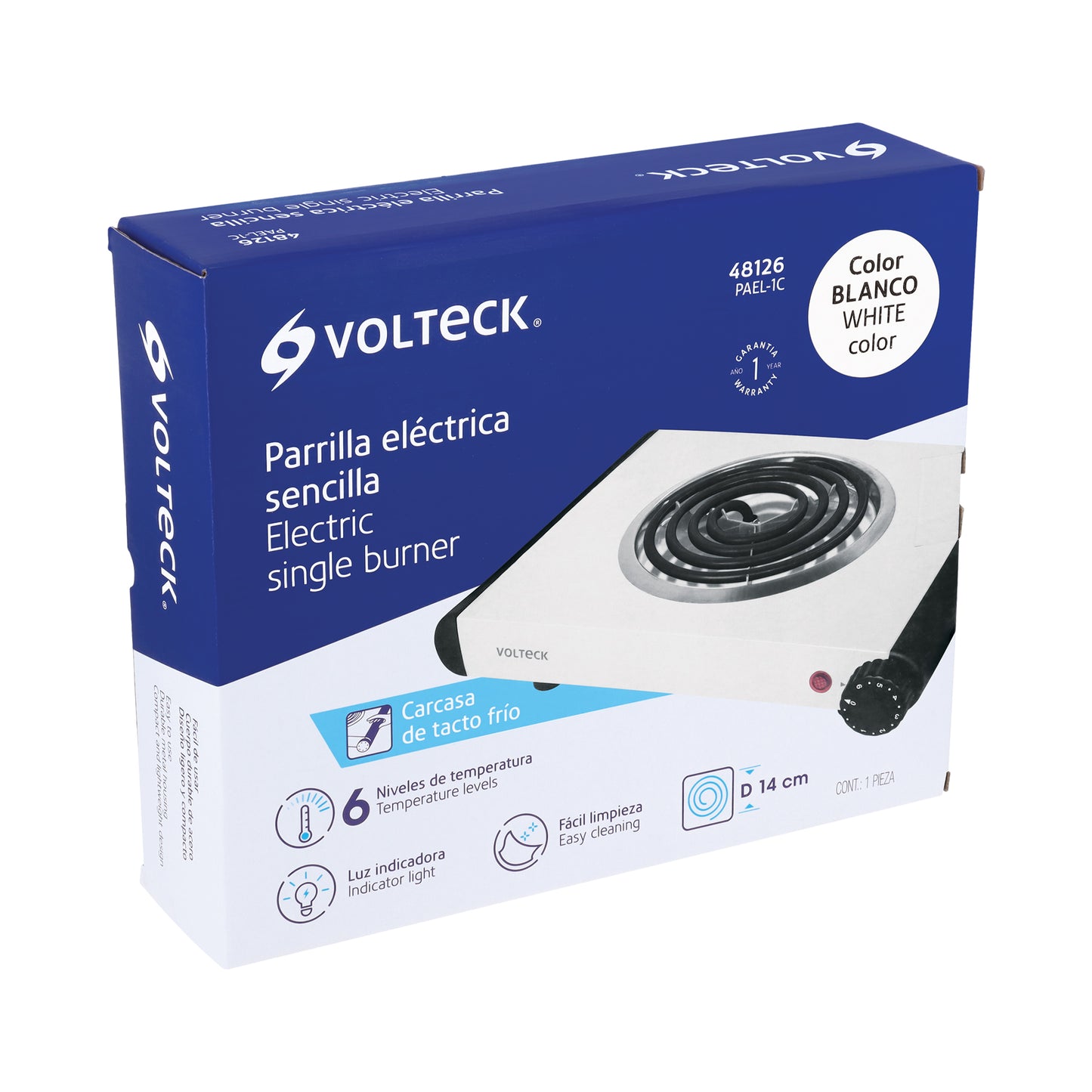48126 Estufa Electrica Sencilla Volteck