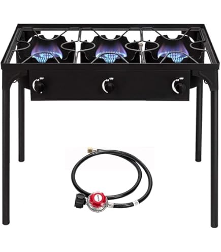 BRK83 Estufa de gas semi-comercial de tres quemadores