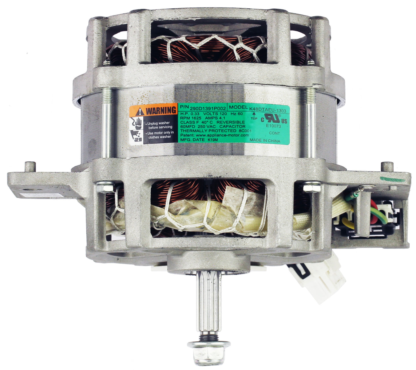 WH03X29559 Washer drive motor and nut General Electric