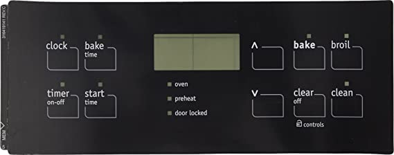 316419141 Stove clock touchpad overlay Frigidaire