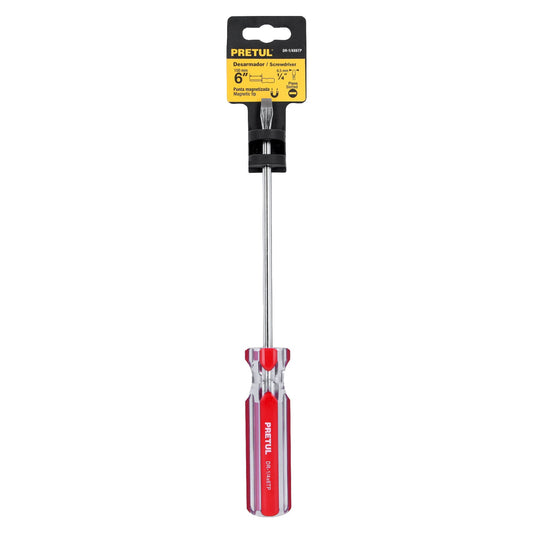 21462 Flat screwdriver 1/4 x 6" PVC handle Pretul