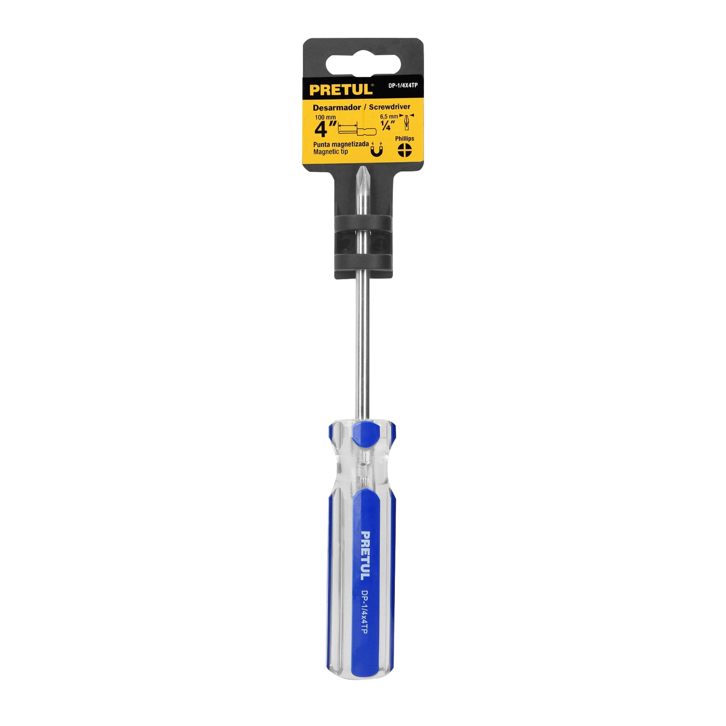 21474 Screwdriver 1/4 x 4" PVC handle Pretul