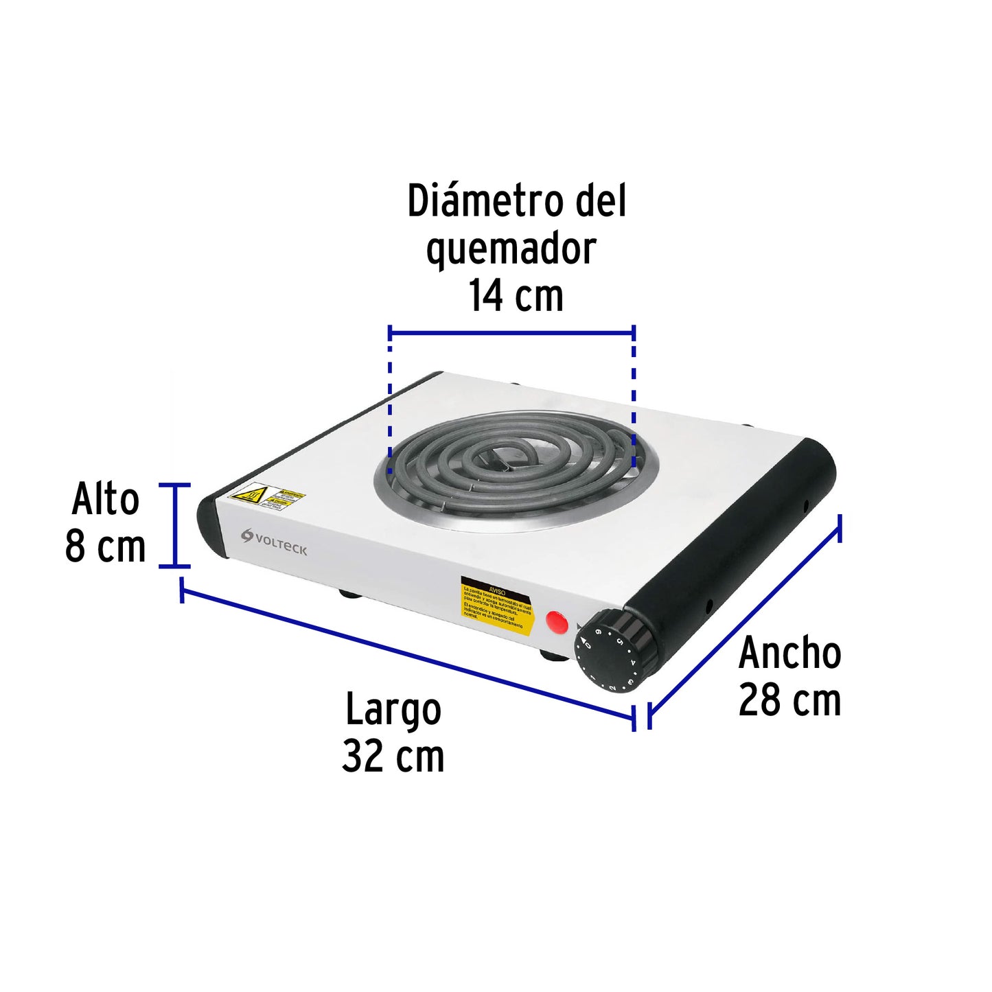 48126 Estufa Electrica Sencilla Volteck