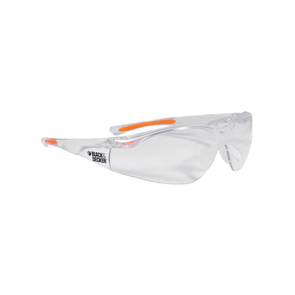 BD250 Full wraparound eyewear with rubber temple grips Black + Decker