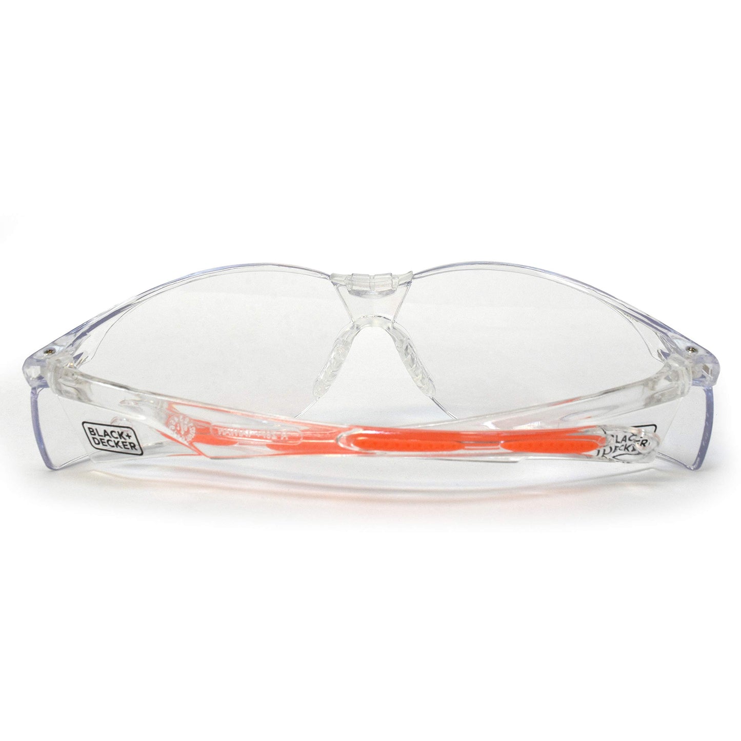 BD250 Full wraparound eyewear with rubber temple grips Black + Decker