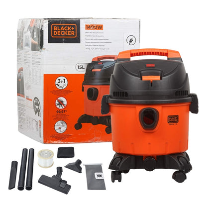 BDWD15 Dry/Wet vacuum cleaner Black+Decker 15L 1400W