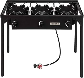 BRK83 Estufa de gas semi-comercial de tres quemadores