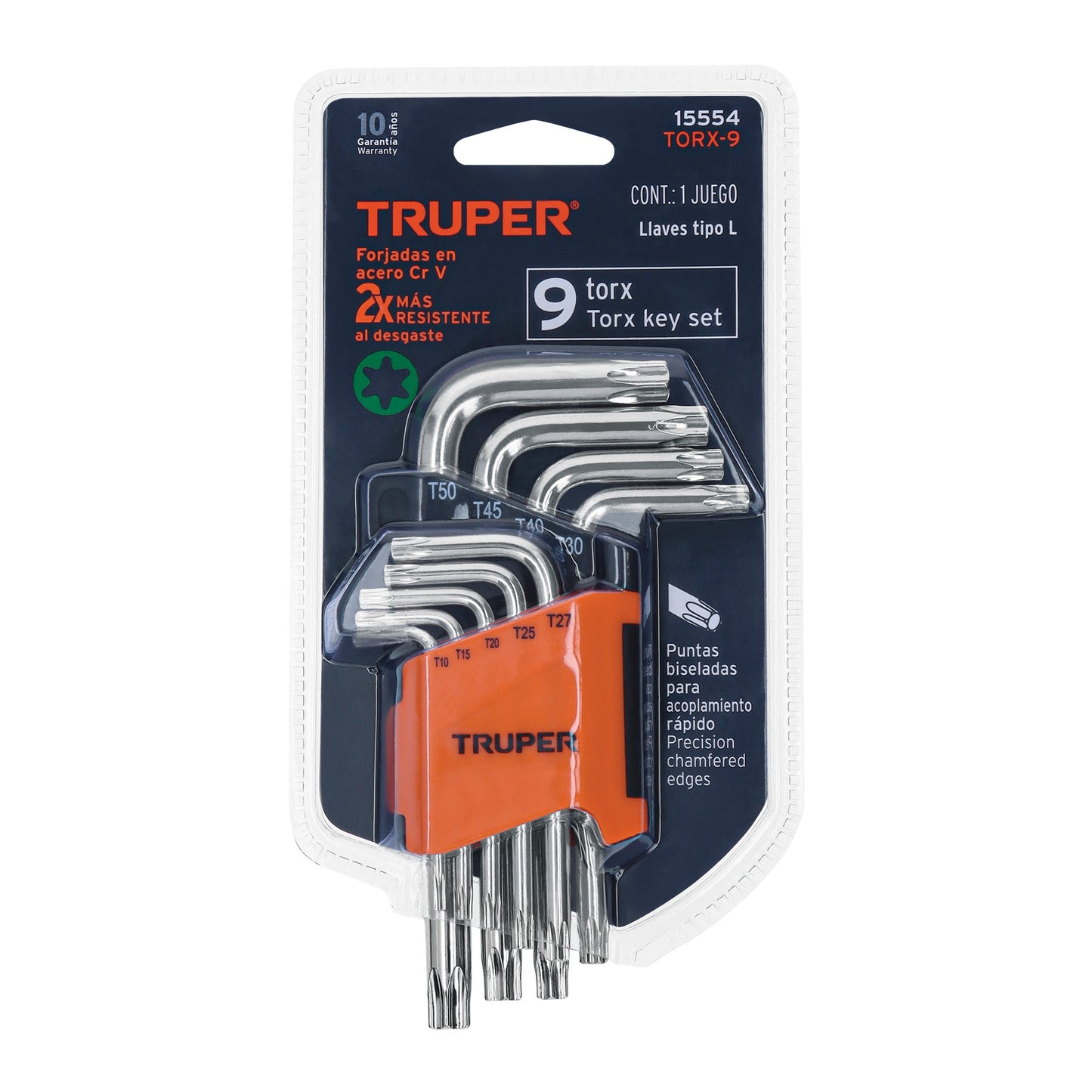 15554 Set De Llaves Truper Torx 9pc