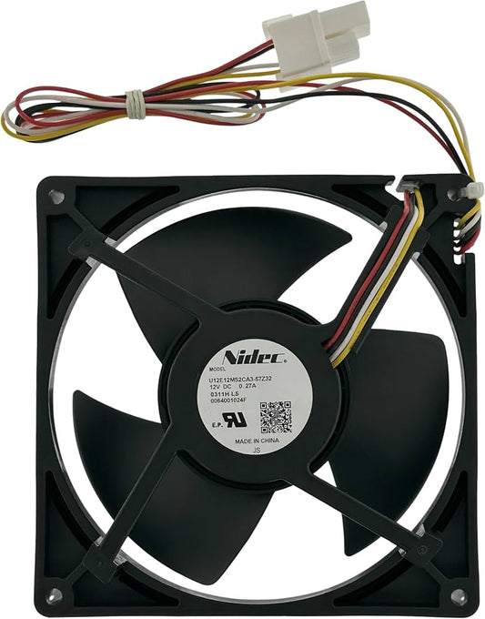 WR60X42165 Refrigerator freezer evaporator fan motor & gasket assembly