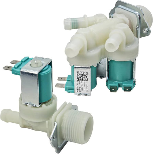 X0042MR3W1 Front load washer triple & single solenoid water inlet valve replacement