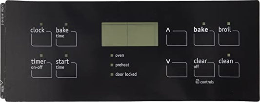 316419141 Stove clock touchpad overlay Frigidaire