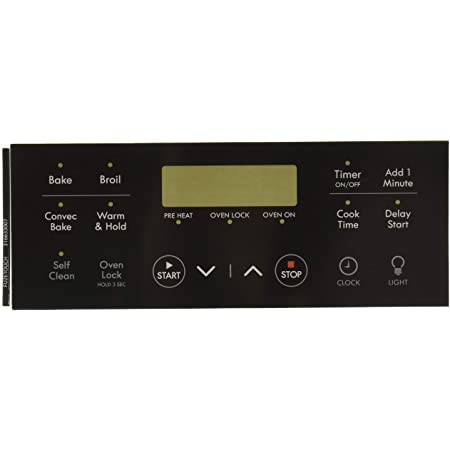 316633007 Stove clock touchpad overlay Frigidaire