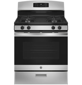 Estufa de gas 30" General Electric  negra/ stainless steel