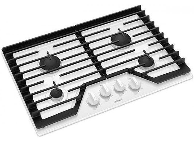 30-Inch Gas Cooktop White Whirlpool